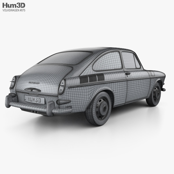 Volkswagen Type 3 Fastback 1965 3D modeli - İndir Hatchback