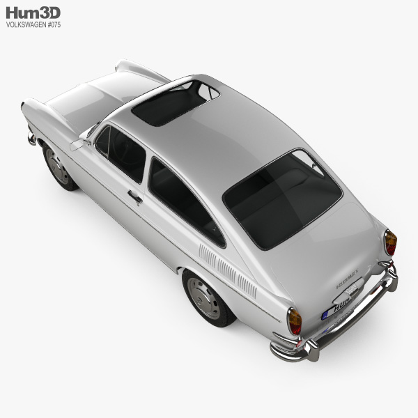 Volkswagen Type 3 (1600) fastback 1965 3D model - Download
