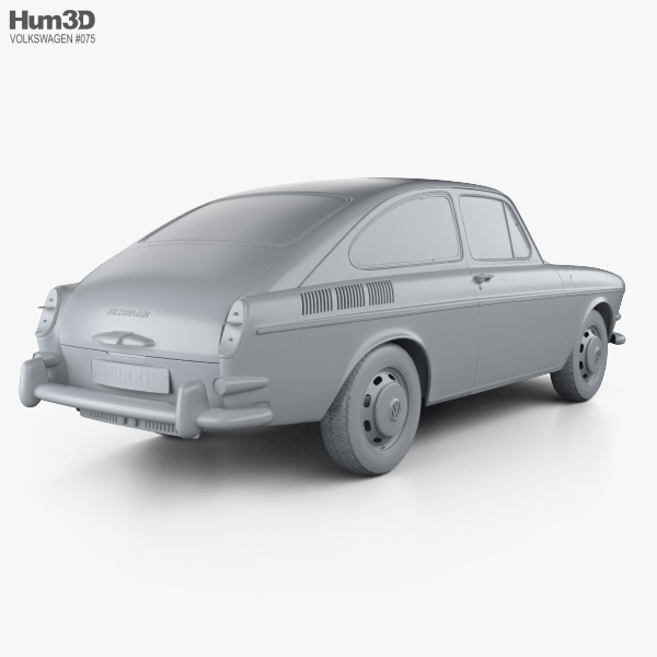 Volkswagen Type 3 Fastback 1965 3D modeli - İndir Hatchback