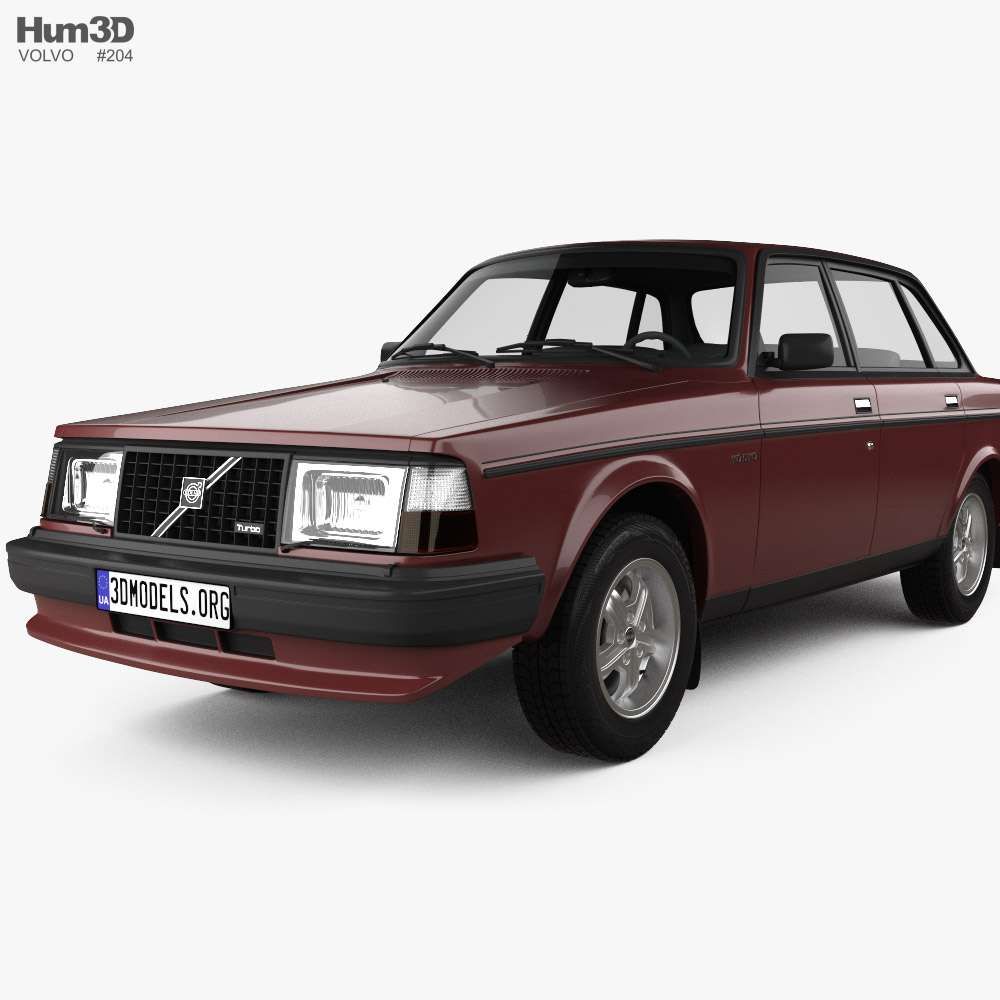 ボルボ 240 ターボ 1987 3Dモデル - ダウンロード Sedan オン 3DModels.org