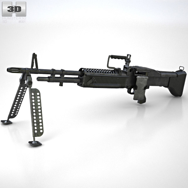 サコ・ディフェンス M60 3Dモデル - ダウンロード マシンガン オン