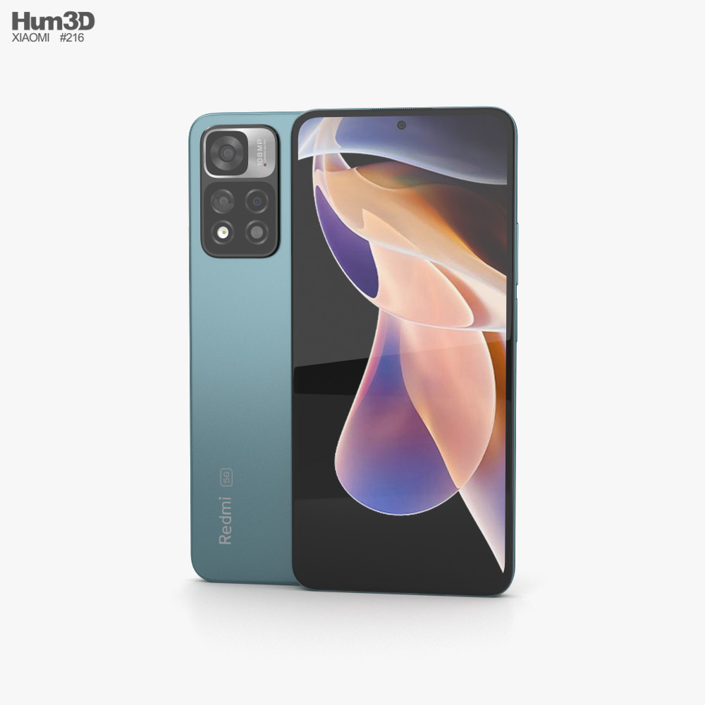 Xiaomi Redmi Note 11 Pro Forest Green 3D model - Download Phones