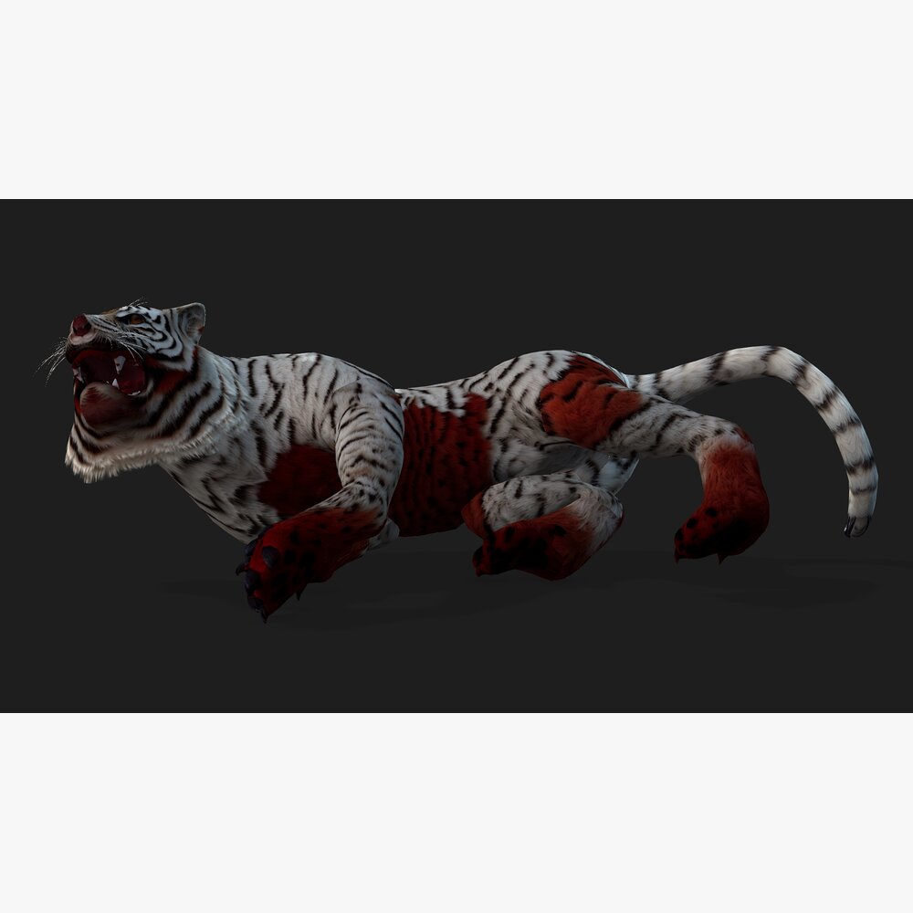 Tiger A4 3D model - Download Mammals on 3DModels.org