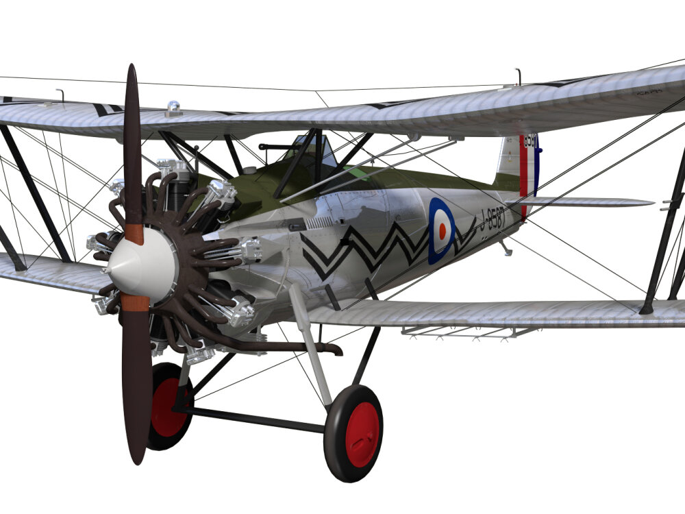 ブリストル・ブルドッグ Mk-II 3Dモデル - ダウンロード 戦闘機 オン
