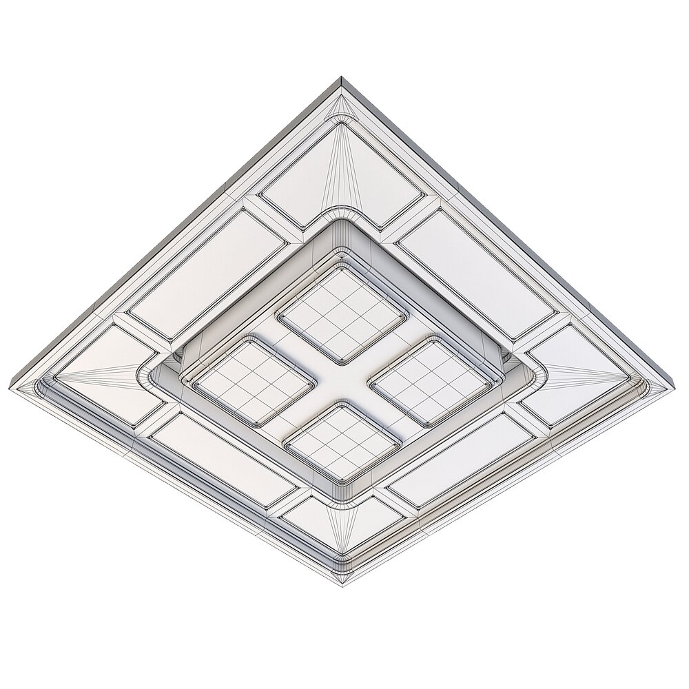 View of Futuristic Apartment Ceiling 01 3D model - Download Building components ...