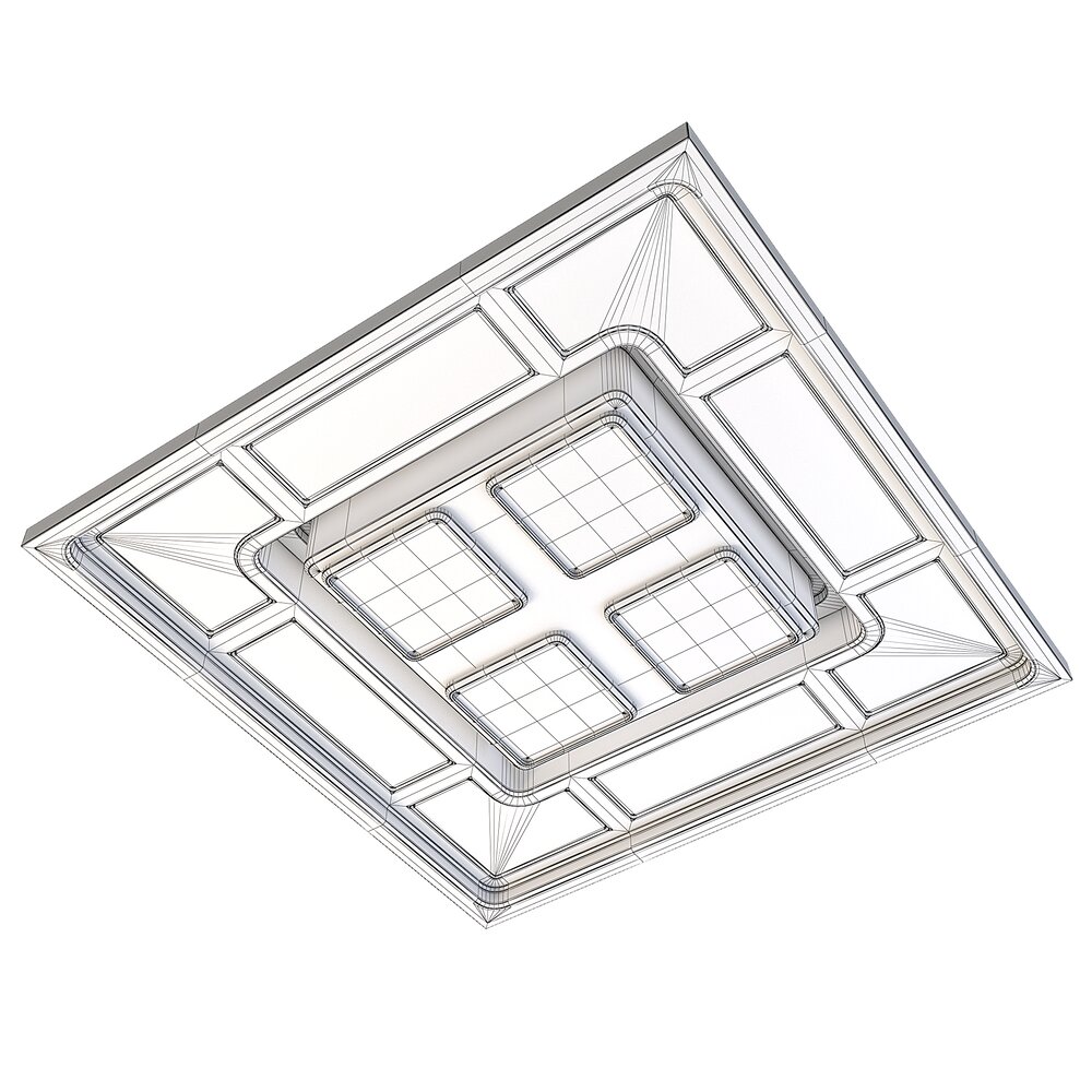 View of Futuristic Apartment Ceiling 01 3D model - Download Building components ...