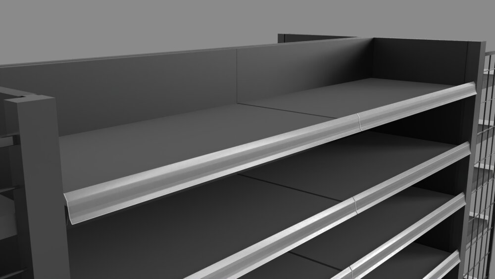 Grocery Store Display Racks 3D model - Download Commercial Appliance on ...