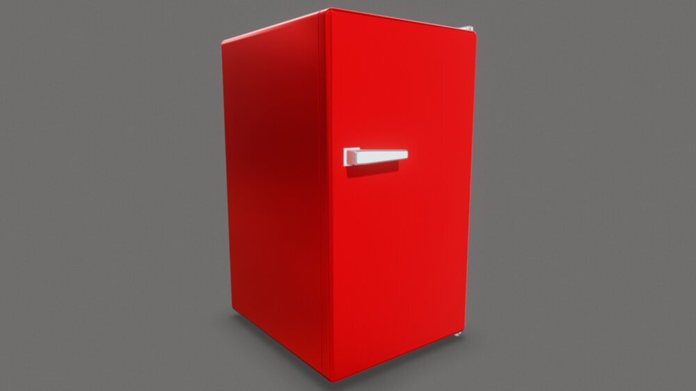 Mini Bar Fridge with Handle 3D model - Download Home Appliances on ...