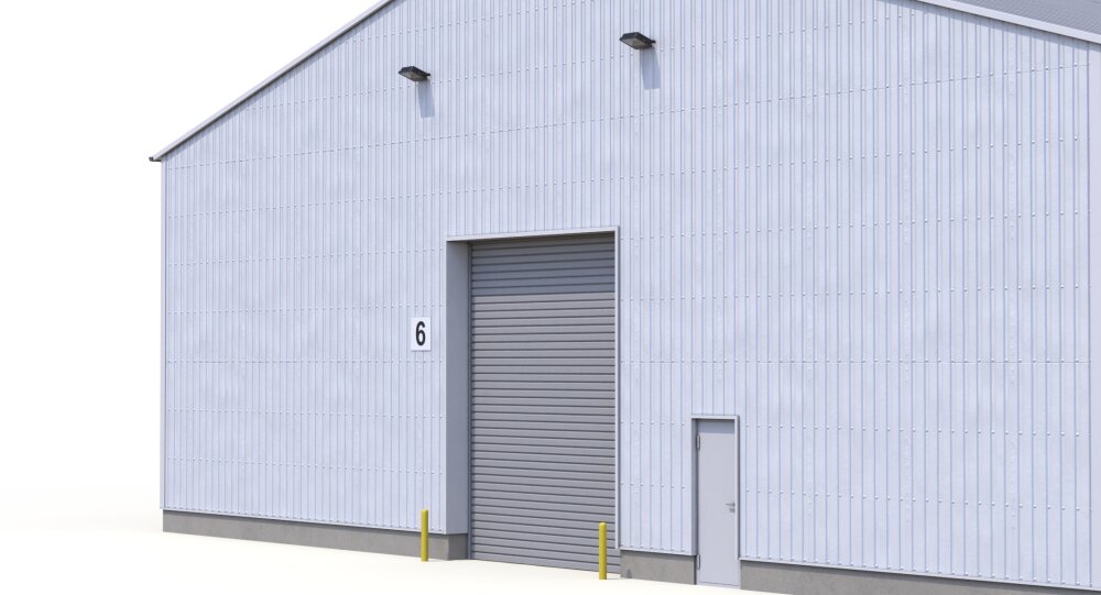 Industrial Warehouse with Dual Loading Bays 3D model - Download ...