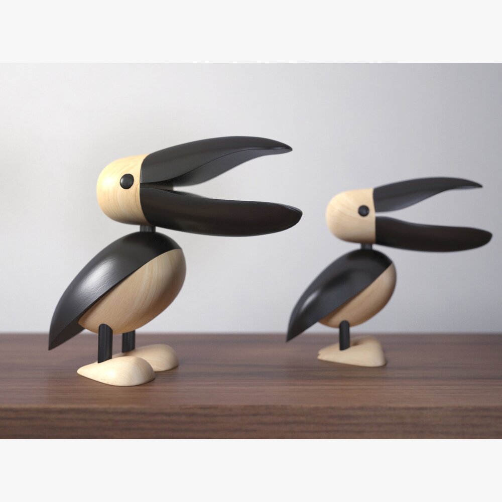 LUCIE KAAS 木製ペリカンの置物 3Dモデル - ダウンロード おもちゃ