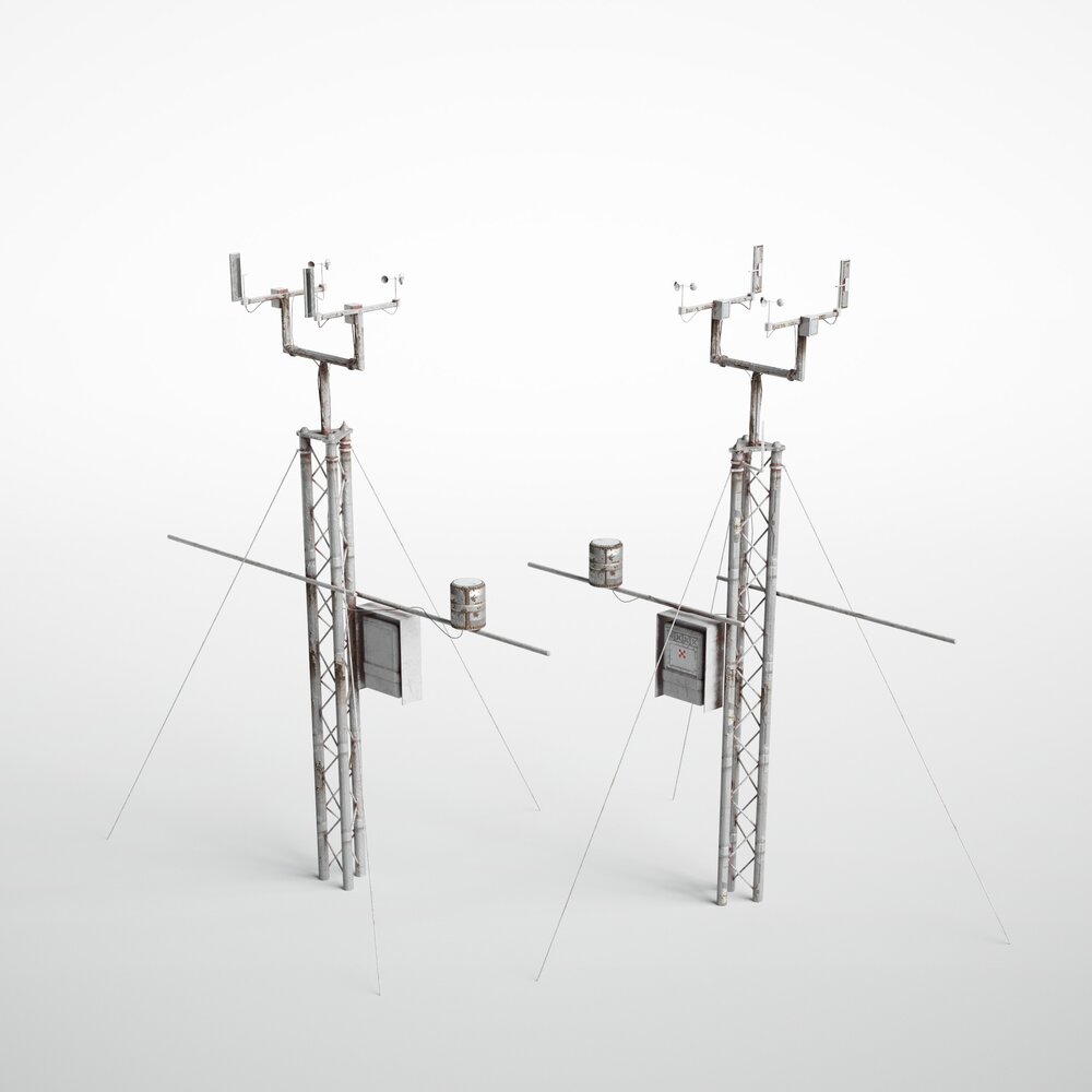 자동 기상 관측소 3D 모델 - 다운로드 Infrastructure Buildings on 3DModels.org