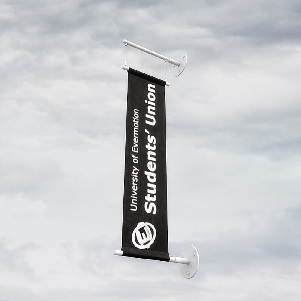 Vertical Banner Sign 3D model - Download Street elements on 3DModels.org