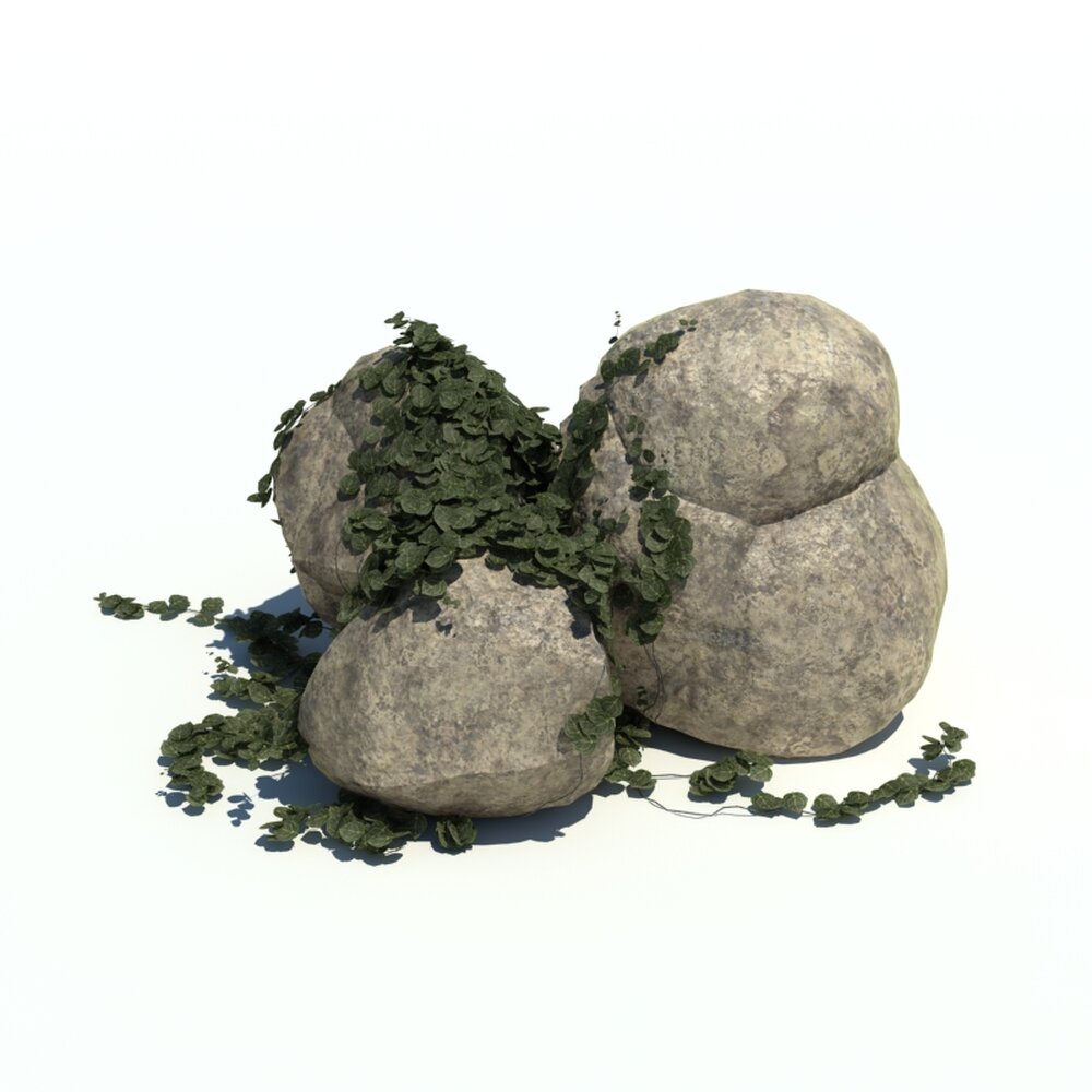 Steine mit Efeu 3D-Modell - Herunterladen Landschaften an 3DModels.org