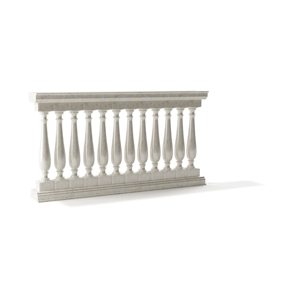 Sección de Barandilla de Piedra Modelo 3D - Descargar Componentes del ...