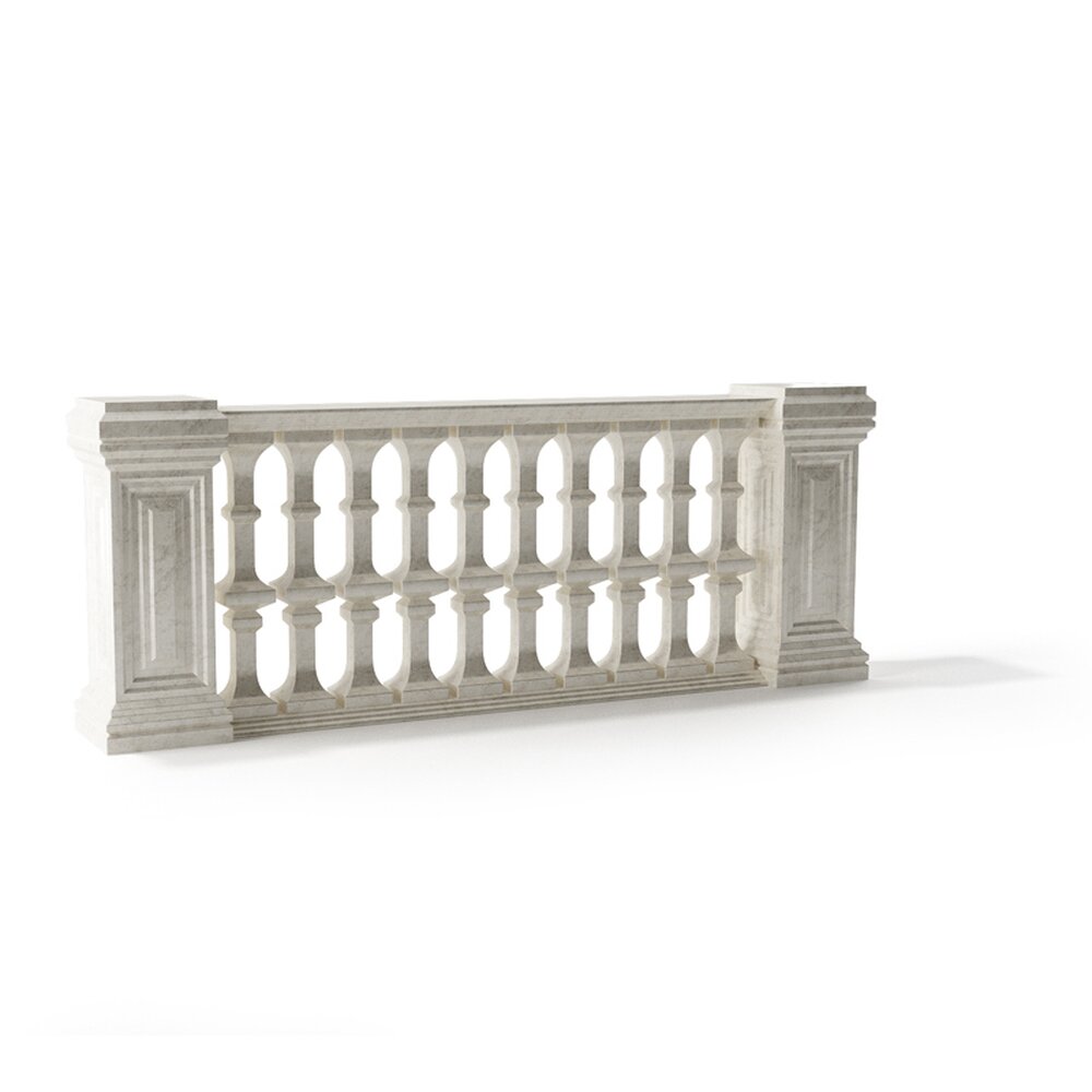 Sección de Barandilla de Piedra Clásica Modelo 3D - Descargar ...