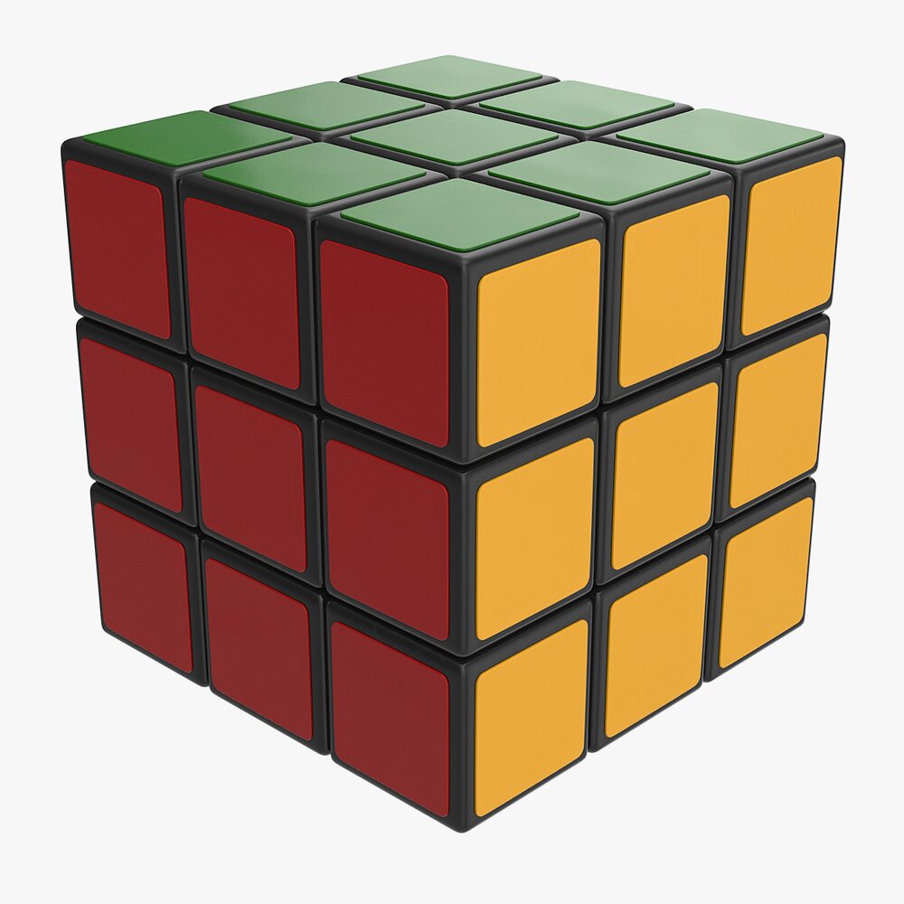Cubo Rubik Clásico Con Caras Multicolores Vibrantes Modelo 3D ...