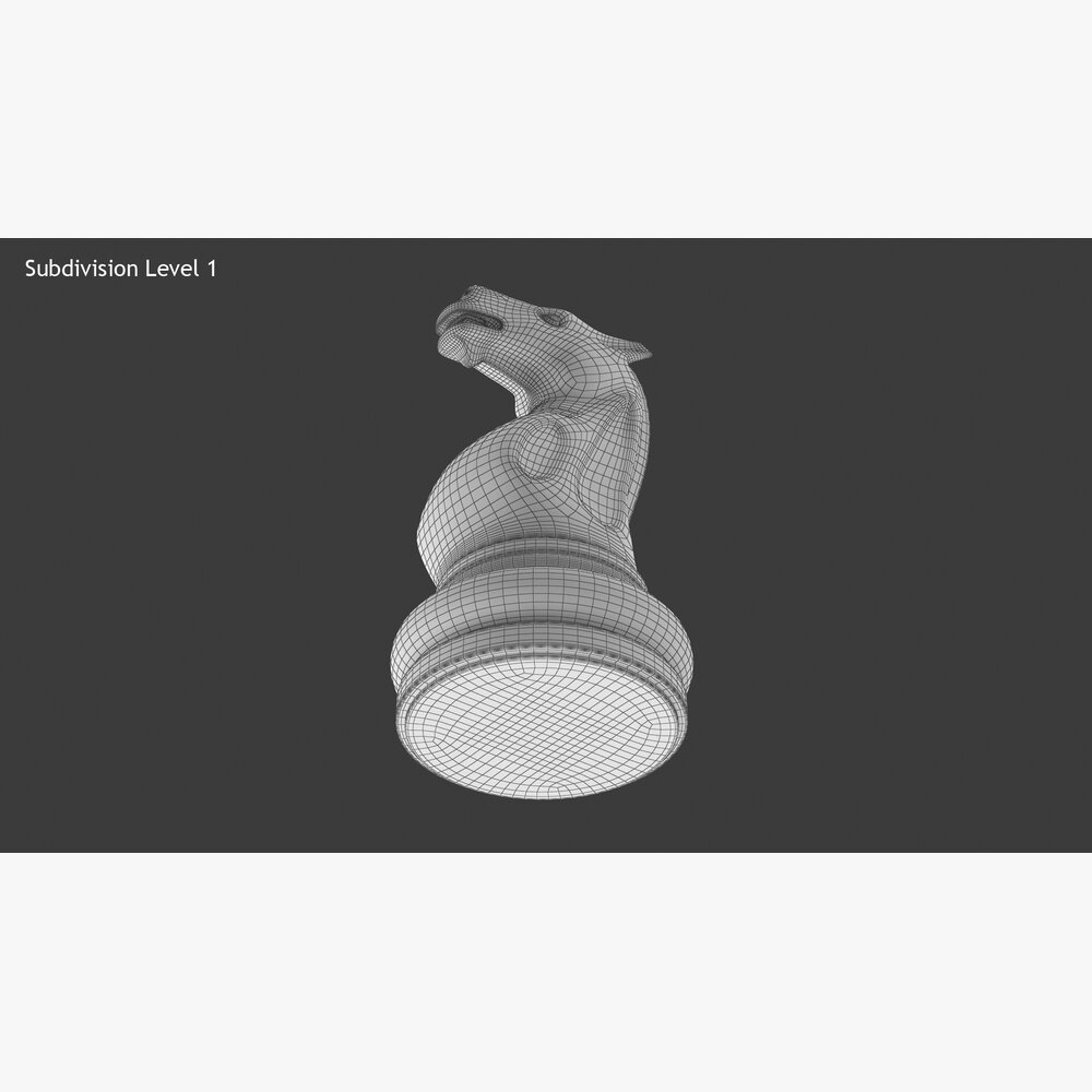 圆形底座上的黑色国际象棋骑士 3D模型 - 下载 玩具 on 3DModels.org