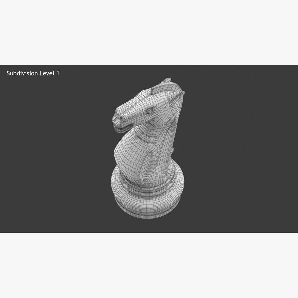 圆形底座上的黑色国际象棋骑士 3D模型 - 下载 玩具 on 3DModels.org