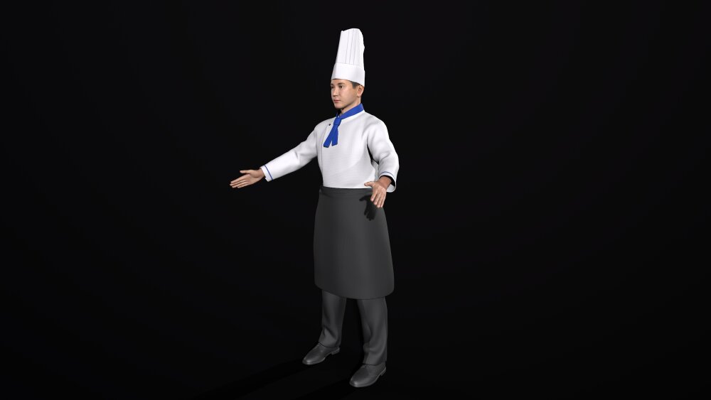 Chef Character 3D model - Download Character on 3DModels.org