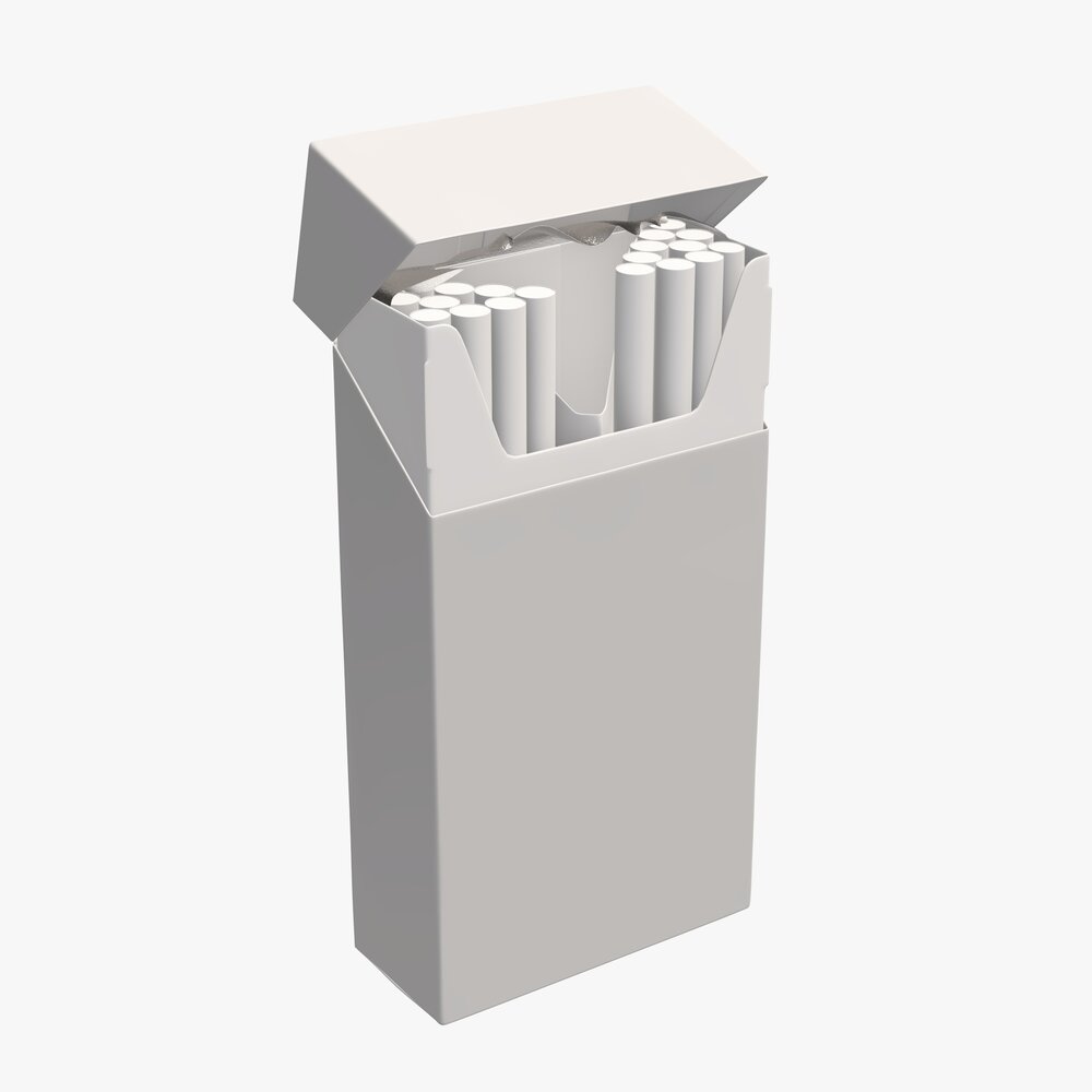 Cigarettes Super Slim Pack Opened 3D model