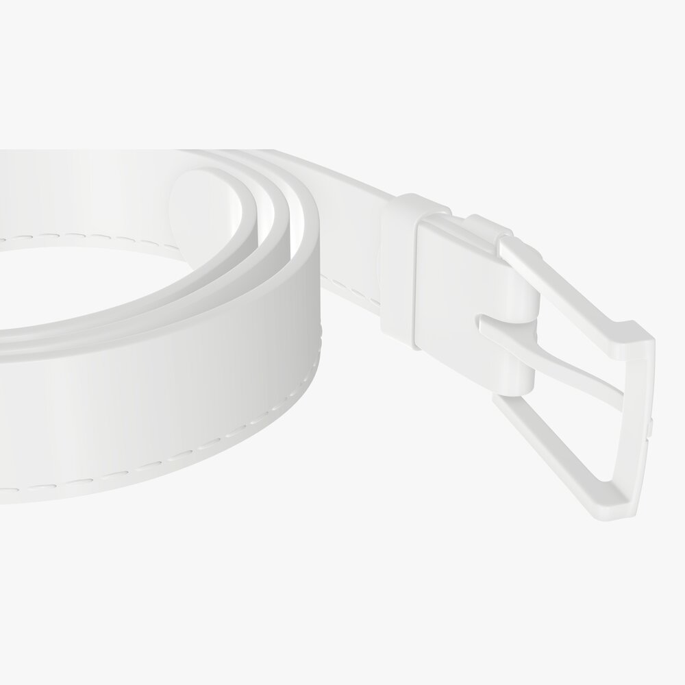 3D Smooth Leather Belt (Black - 1011)-Mens Belt