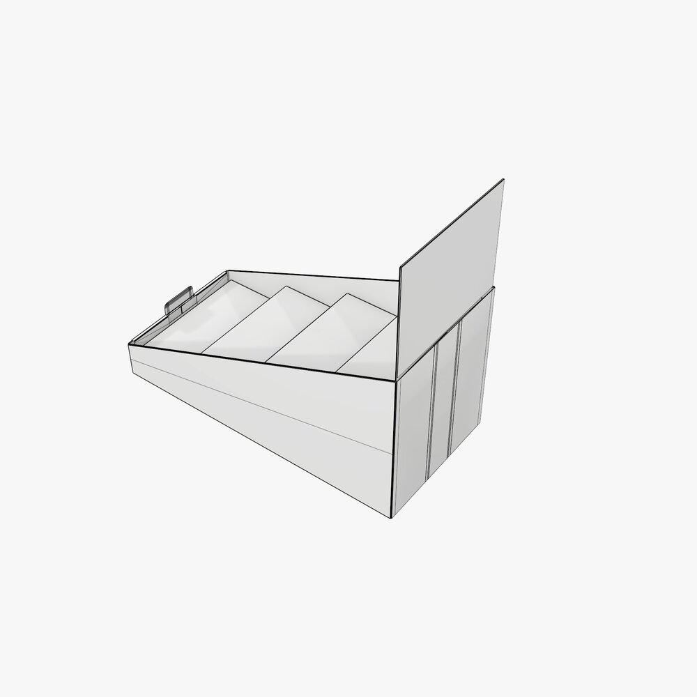 Product Display Cardboard Stand 01 3D model Download Mockup on