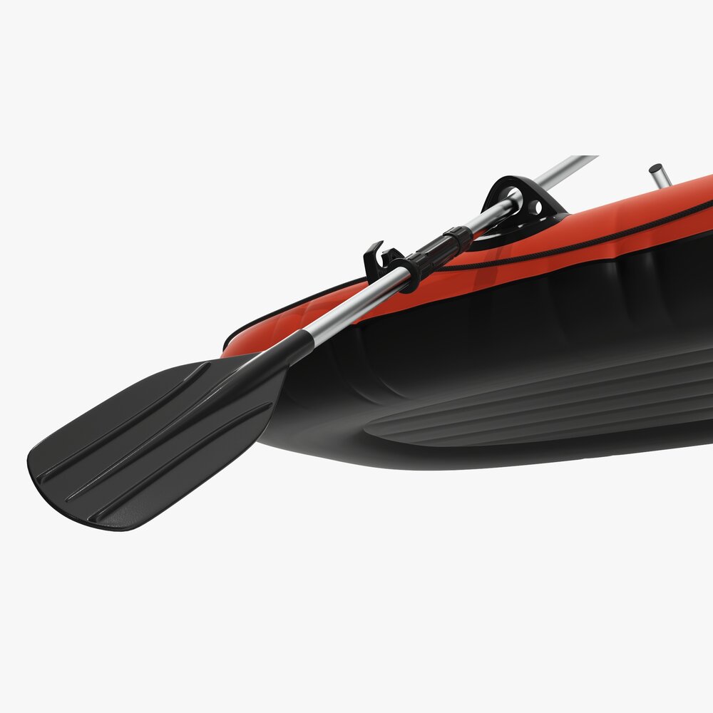 Inflatable Raft with Dual Oars and Safety Ropes 3D model - Download ...