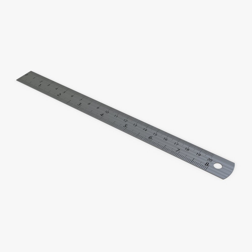 Metal Ruler 03 3D model - Download Tools on 3DModels.org