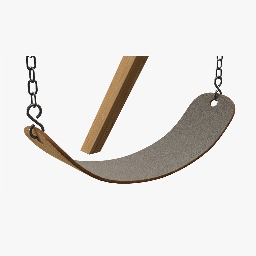 Outdoor Playground Swing Set 01 3D model - Download Street elements on ...
