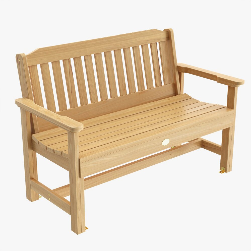 Wood Outdoor Garden Bench 3D model - Download Bench on 3DModels.org