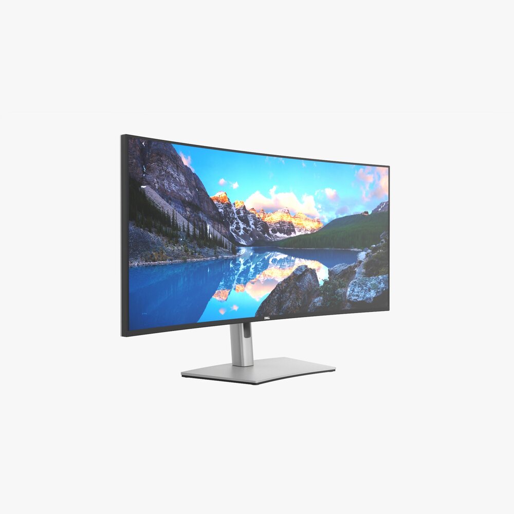 Dell Ultra Sharp Lcd 38 Curved Inch Monitor 3D model - Download ...