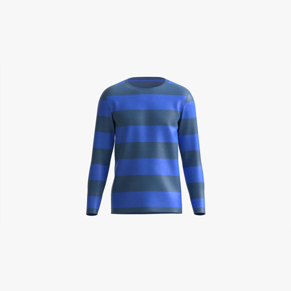 Blue Striped Sweatshirt