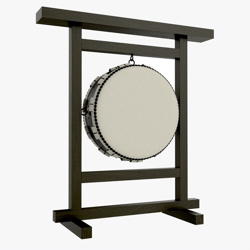 tambosmachineオリジナルオブジェ Tambor Taiko Ohira Japonês Tradicional Com Suporte Madeira Modelo
