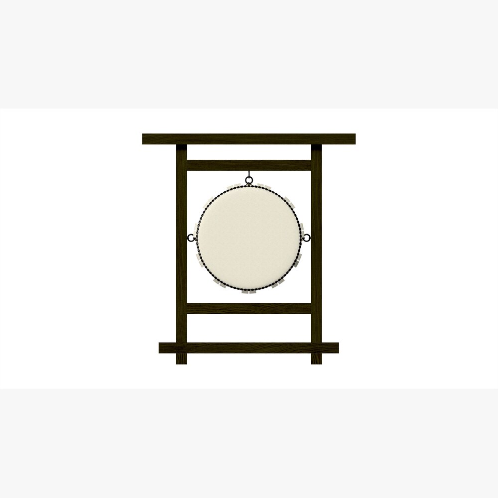 Tambor Taiko Ohira Japonês Tradicional Com Suporte Madeira Modelo