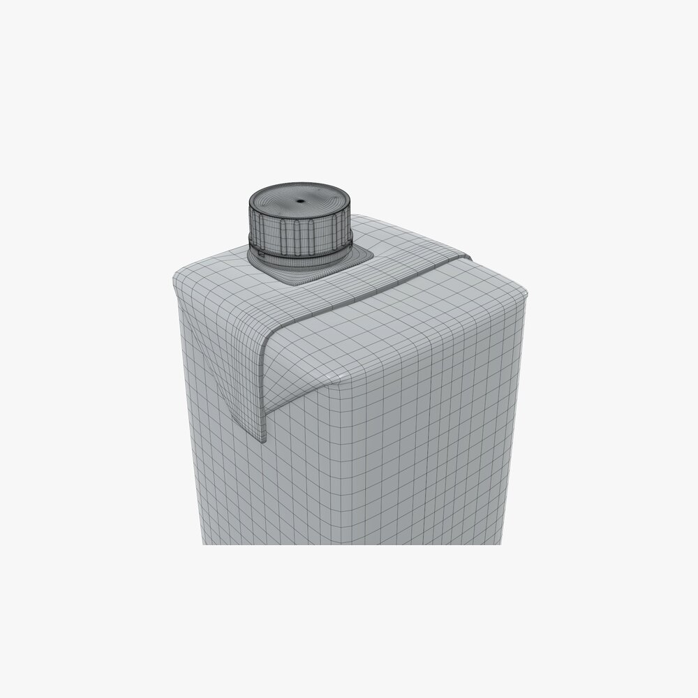 Milkshake Cardboard Box Packaging With Cap 470ml 3D model - Download ...