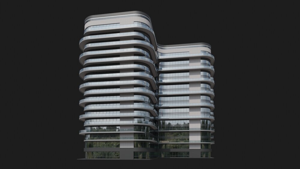 Ripple Towers 3D model - Download Buildings on 3DModels.org