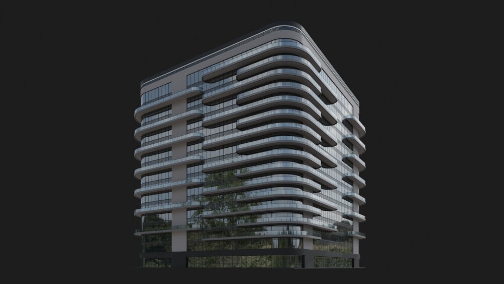 Ripple Towers 3D model - Download Buildings on 3DModels.org