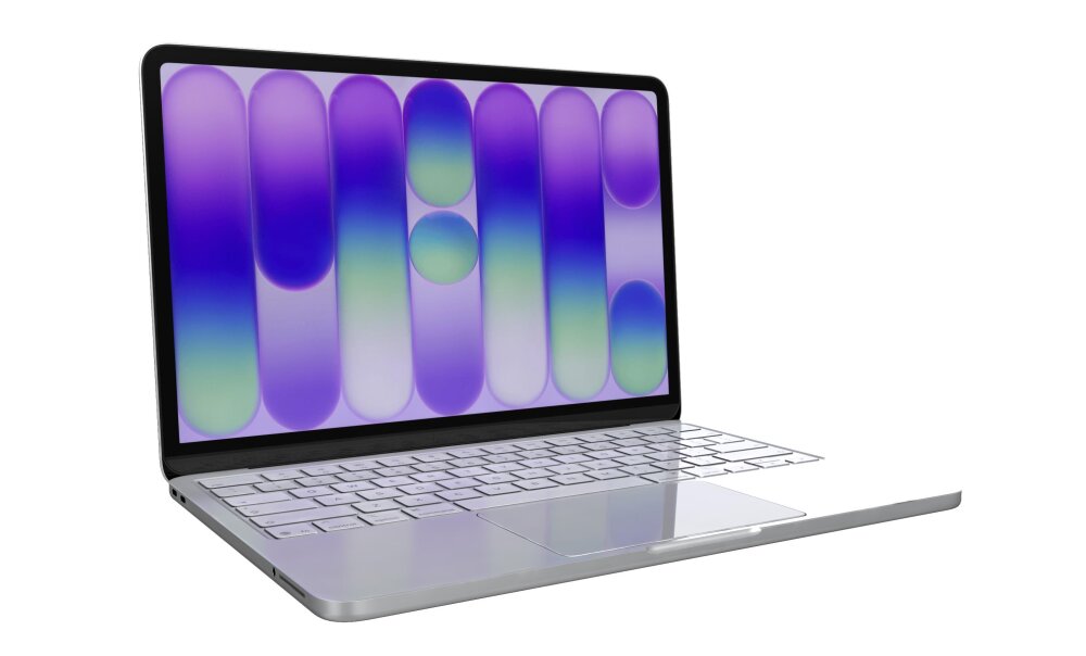 Apple MacBook Neo Gümüş 3D modeli - İndir Dizüstü Bilgisayar
