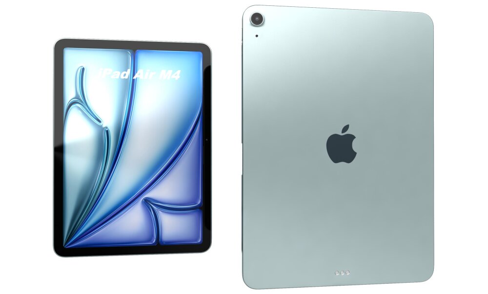 Apple iPad Air M4 11 Inç 2026 Mavi 3D modeli - İndir Tablet