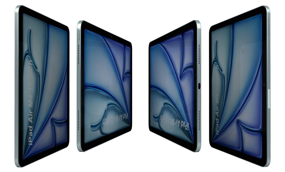 Apple iPad Air M4 13 İnç 2026 Mavi 3D modeli - İndir Tablet