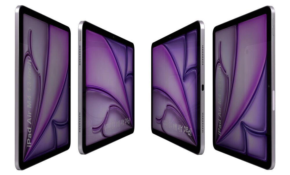 Apple iPad Air M4 13 Inch 2026 Mor 3D modeli - İndir Tablet