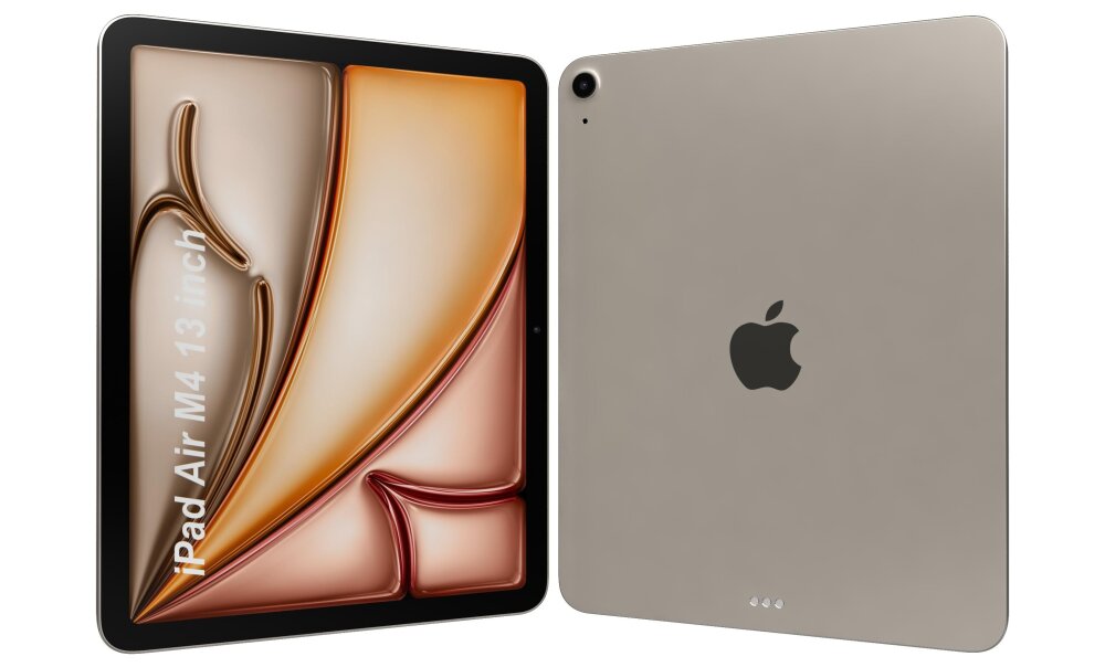 Apple Ipad Air M4 13 Inch 2026 Starlight 3D model - Download