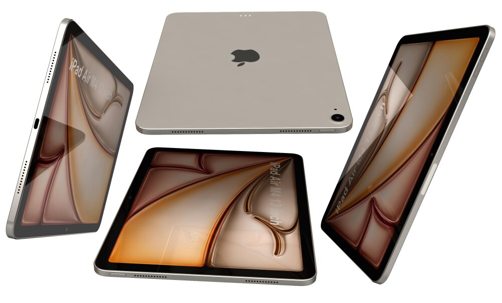Apple iPad Air M4 13 İnç 2026 Starlight 3D modeli - İndir Tablet