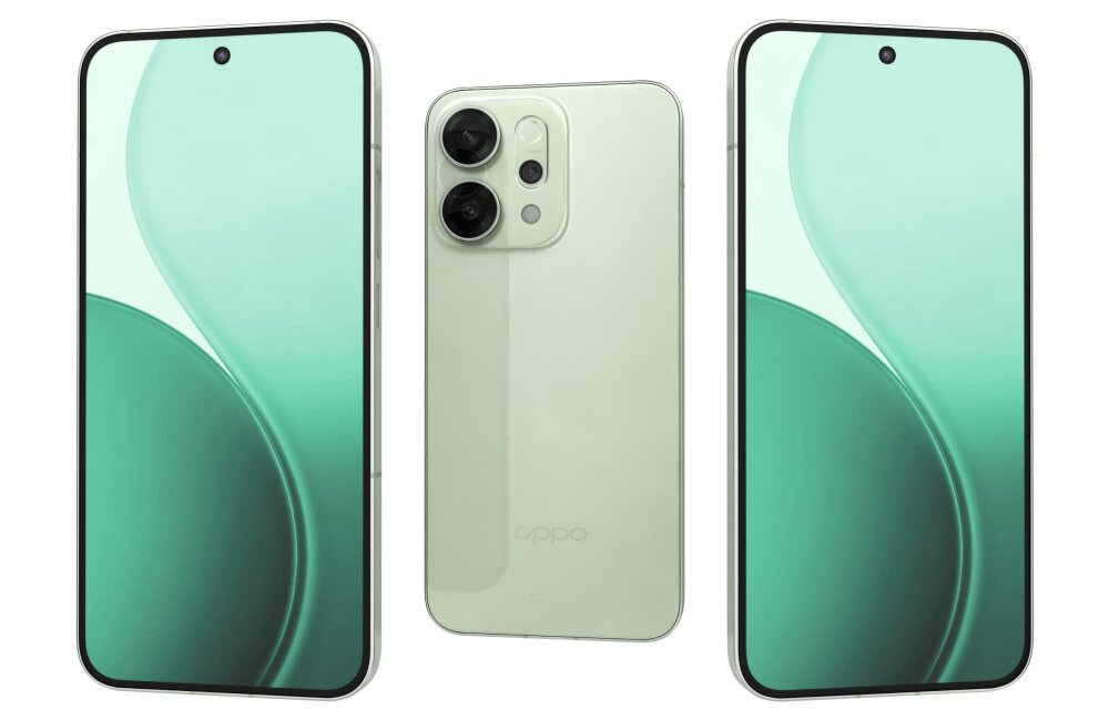 Oppo Reno14 Green 3D model - Download Phones on 3DModels.org