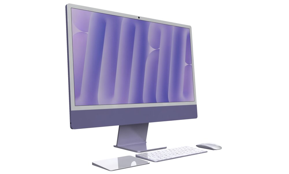 Apple iMac M4チップ 2024 パープル 3Dモデル - ダウンロード