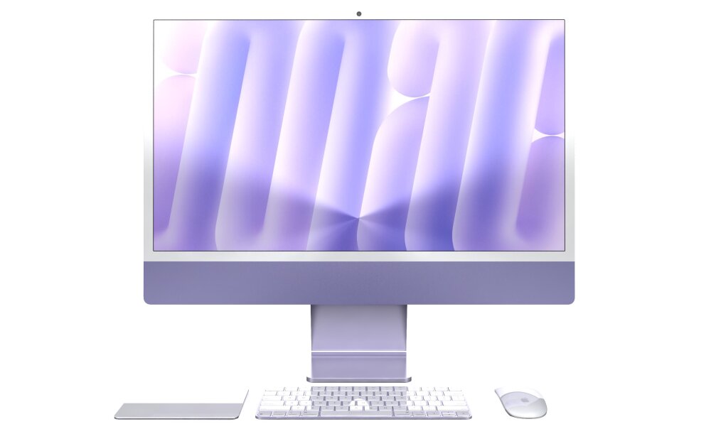 Apple iMac M4チップ 2024 パープル 3Dモデル - ダウンロード