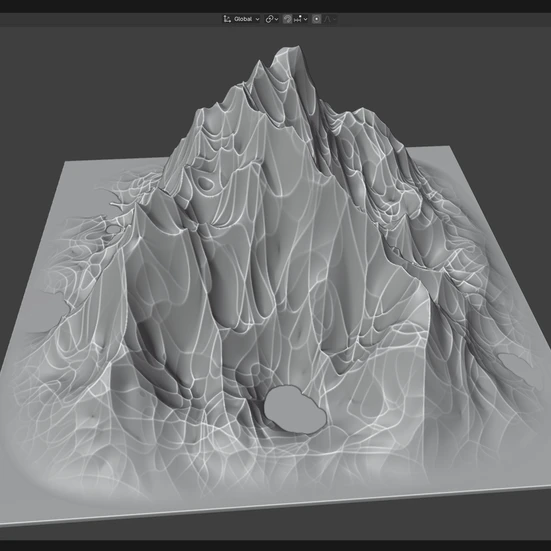 Núi Model 3D Download - 3DModels.org