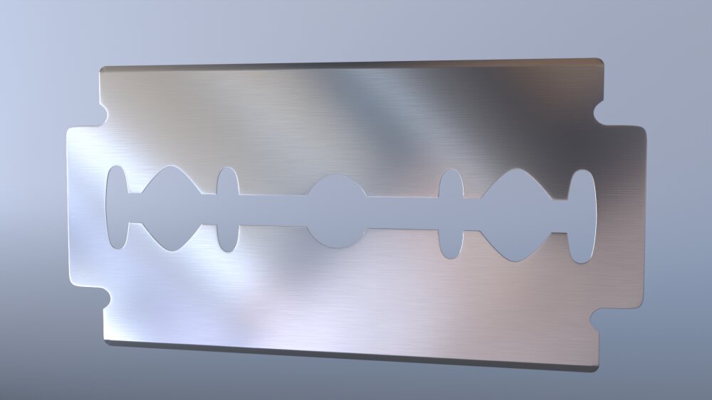 Razor Blade PBR 3D model - Download Tools on 3DModels.org