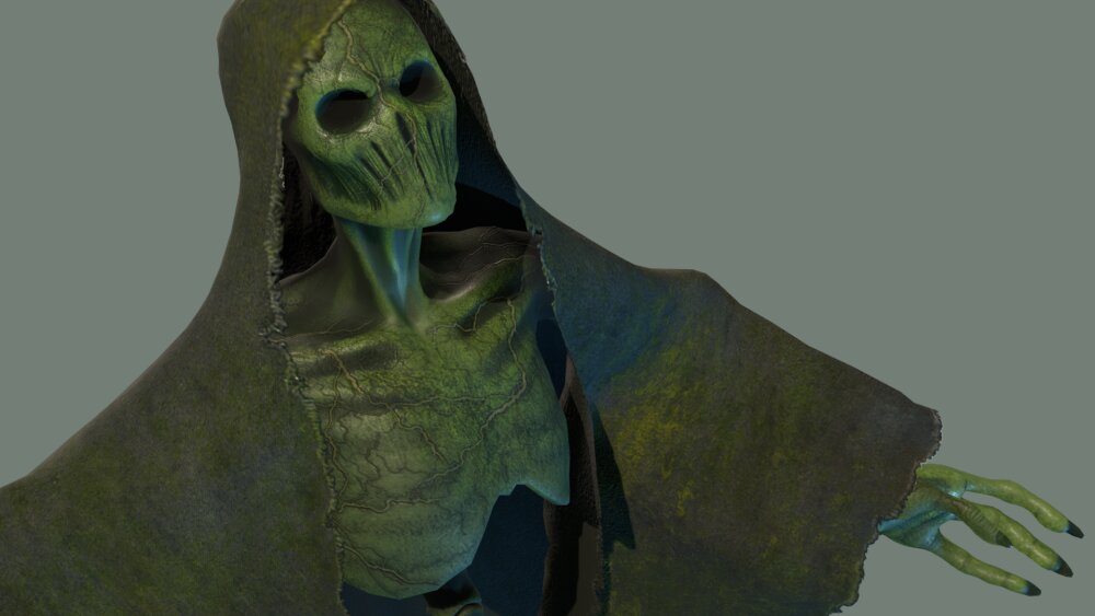 Shrouded Specter Rigged Character 3D model - Download Mythological ...