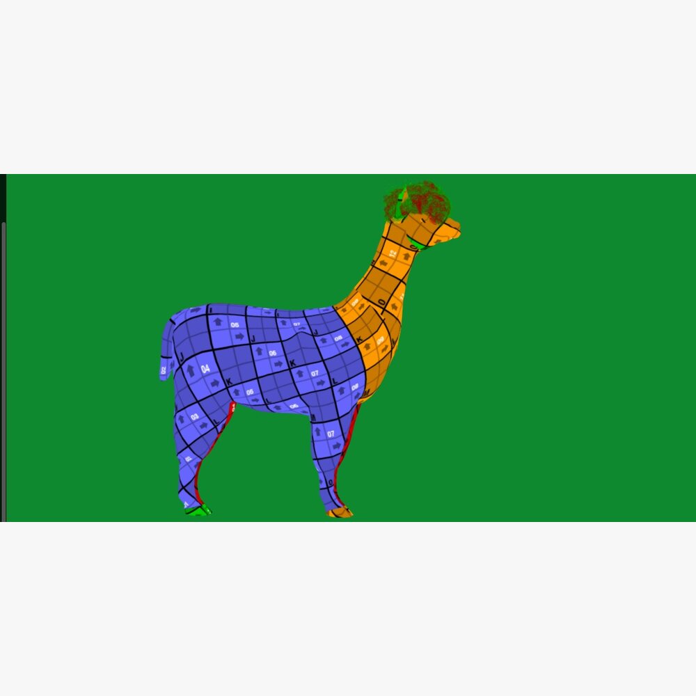 Llama Low poly 3D model - Download Mammals on 3DModels.org